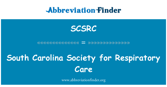 SCSRC: جنوبی کیرولینا معاشرے تنفس کی دیکھ بھال کے لئے