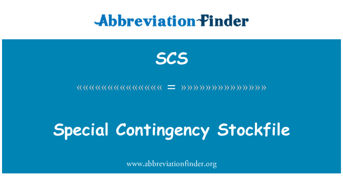 SCS: Stockfile D' espesyal