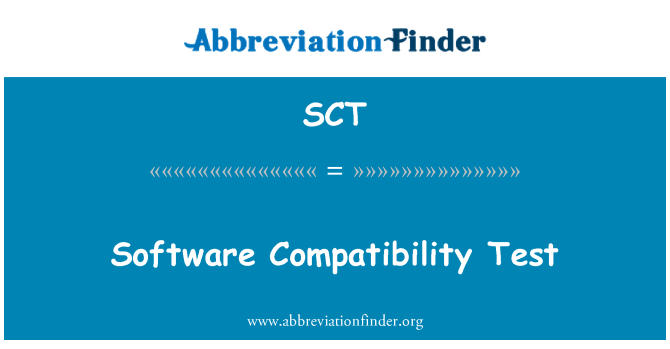 SCT: Test kompatibility softwaru