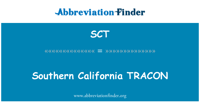 SCT: Southern California TRACON