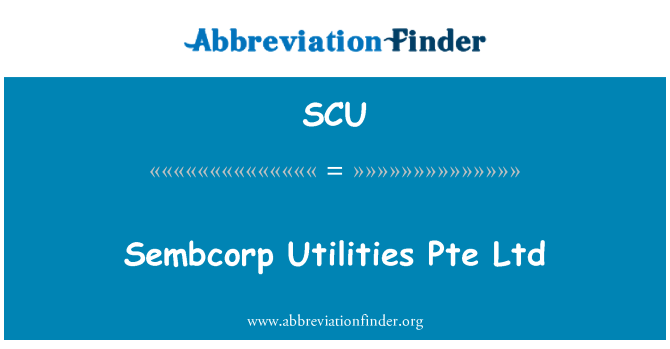 SCU: Sembcorp utilitajiet Pte Ltd