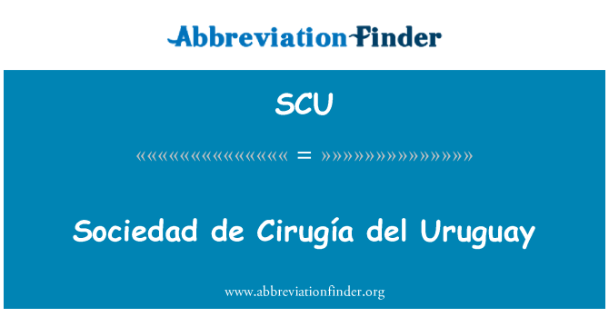 SCU: Sociedad de Cirugía del Uruguay