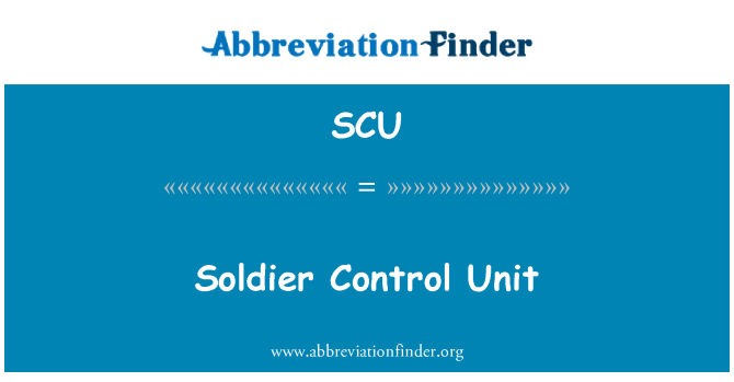 SCU: Unità ta ' kontroll soldier