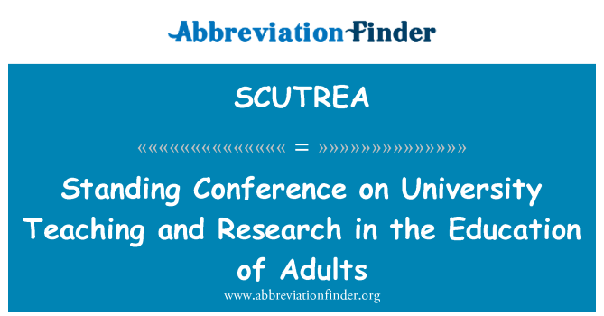 SCUTREA: Stalna konferencija na Sveučilištu i istraživanja u obrazovanju odraslih