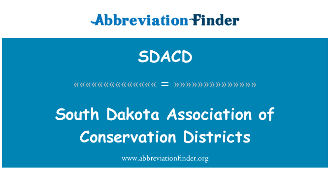 SDACD: South Dakota assoċjazzjoni tad-distretti ta ' konservazzjoni