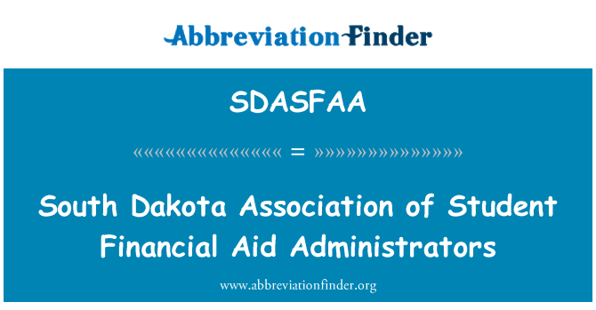 SDASFAA: Associació de Dakota del sud d'estudiant ajuts administradors