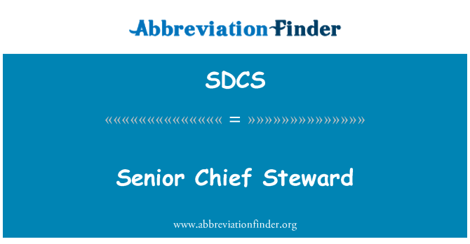 SDCS: Starszy Chief Steward