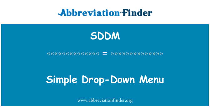SDDM: בתפריט הנפתח פשוטה