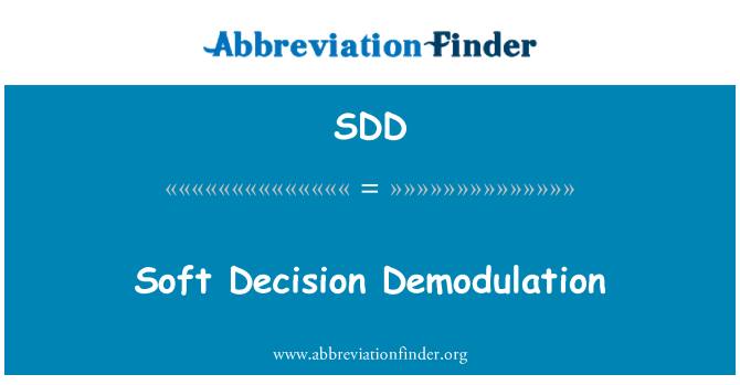 SDD: Desizyon fonn Demodulation