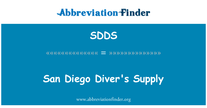 SDDS: San Diego dykarens tillgång