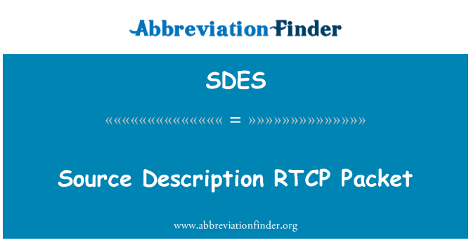 SDES: Source Description RTCP Packet
