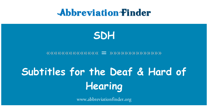 sdh subtitles sdh subtitles