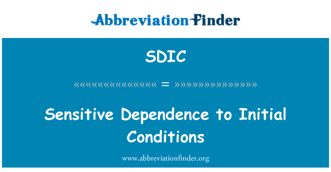SDIC: وابستگی حساس به شرایط اولیه