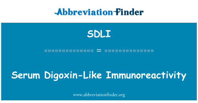 SDLI: Serum Digoxin-lignende Immunoreactivity