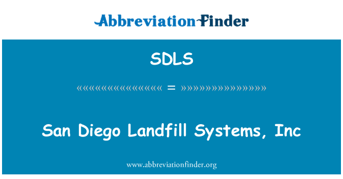 SDLS: San Diego prügila Systems, Inc