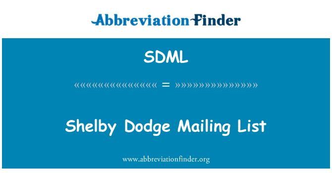 SDML: Lis adrès Shelby Dodge