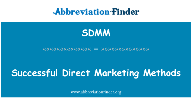 SDMM: Úspěšné Direct marketingové metody
