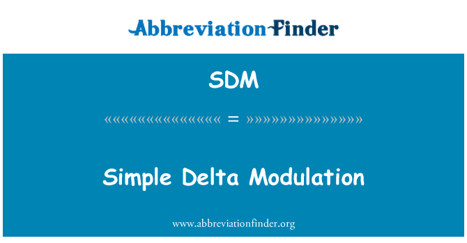 SDM: Jednoduché Delta modulace