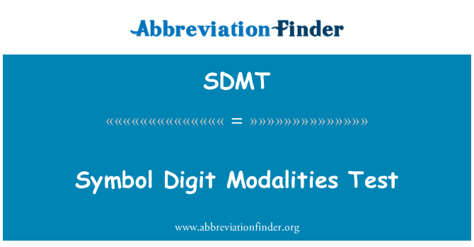 SDMT: Symbol ciffer modaliteter Test