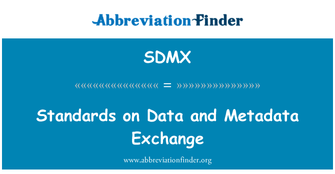 SDMX: Anforderungen an die Daten und Metadatenaustausch