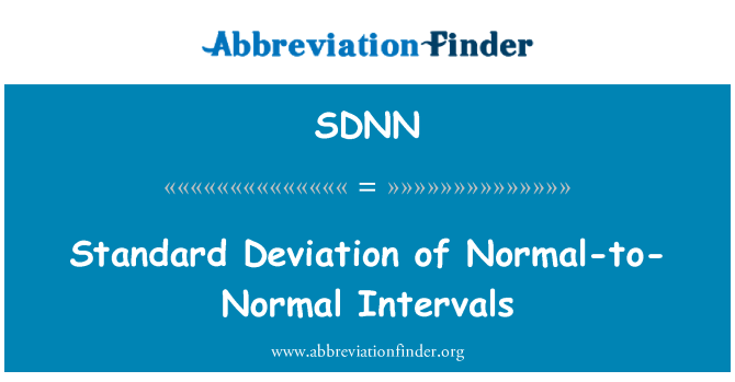 SDNN: Deviasi standar interval Normal untuk Normal
