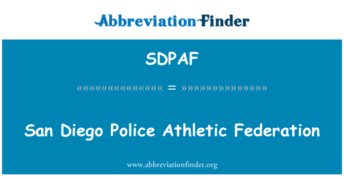 SDPAF: San Diego Police Athletic Federation