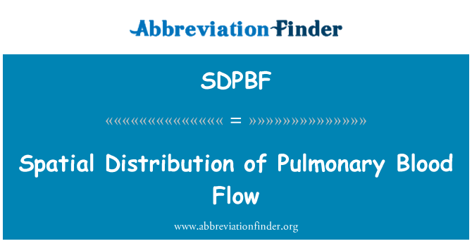 SDPBF: Χωρική κατανομή της ροής του αίματος πνευμονικής