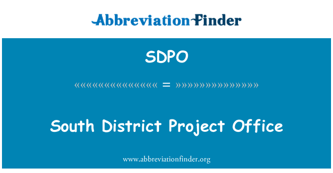 SDPO: South District projektkontor