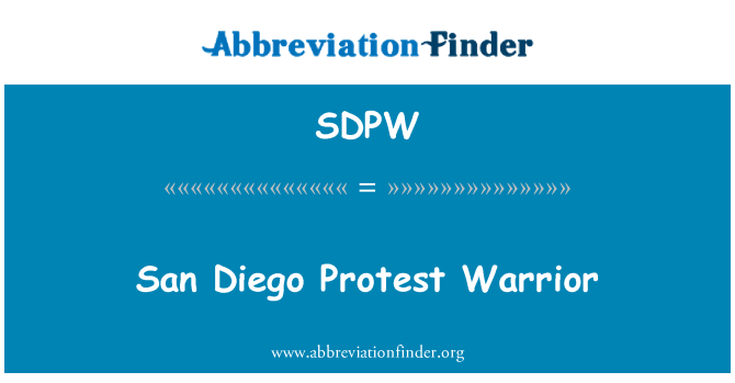 SDPW: San Diego Protest krigare