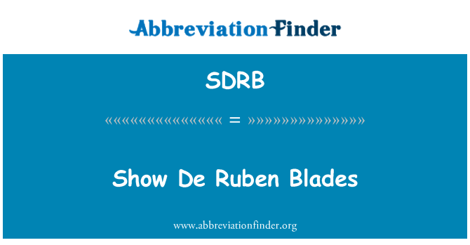 SDRB: Zobrazit De Ruben čepele