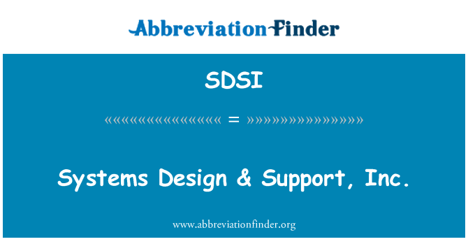 SDSI: Systémy Design & podpora, Inc.