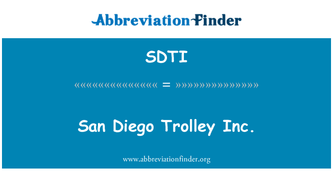 SDTI: San Diego vozík Inc.