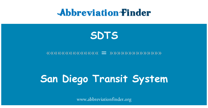 SDTS: Sistema ta ' transitu San Diego
