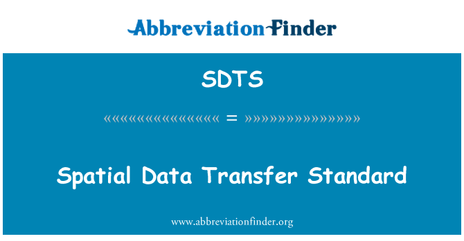 SDTS: Standard ta ' trasferiment ta ' Data spazjali