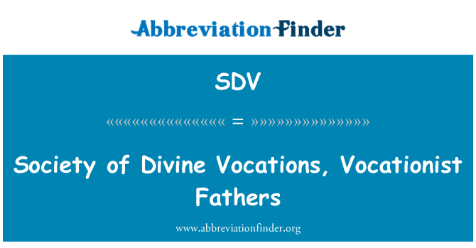SDV: החברה של האלוהי הנשים שהצטרפו למסדר הלך, Vocationist אבות