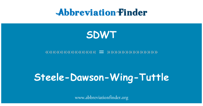 SDWT: Steele-Dawson-ġewnaħ tal-Tuttle
