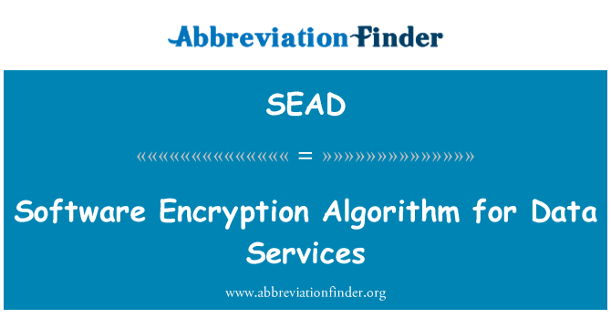 SEAD: Tarkvara krüpteerimisalgoritmi andmeteenused