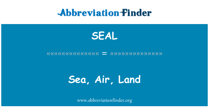 SEAL: Mar, aire, tierra