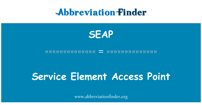 SEAP: Punto de acceso de elemento de servicio