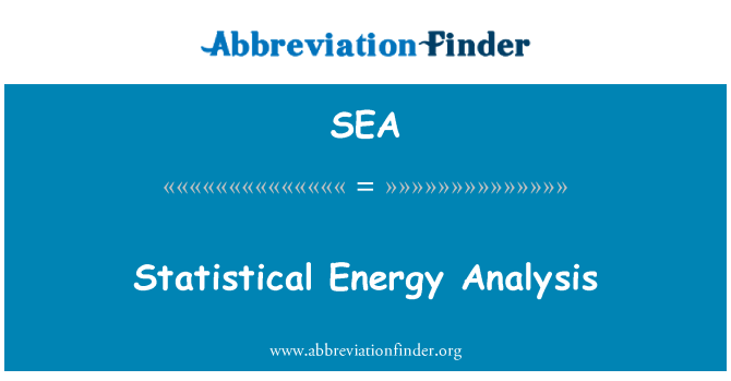 SEA: Statistical Energy Analysis