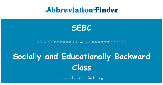 SEBC: Sociálně a pedagogicky dozadu třída