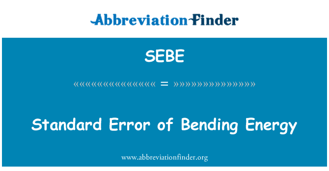 SEBE: Erreur Standard de banday enèji