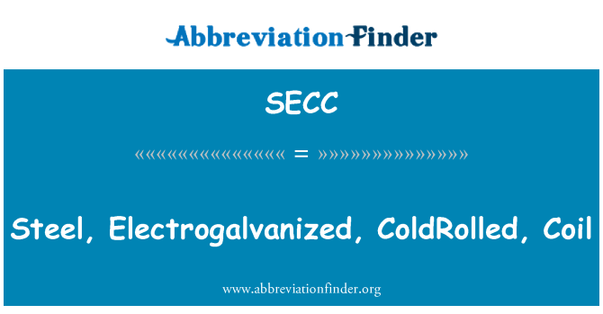 SECC: Terasest, Electrogalvanized, ColdRolled, spiraal