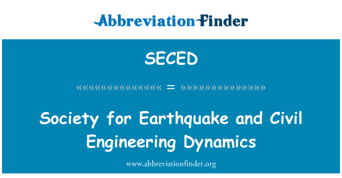 SECED: Samhälle för jordbävningen och Civil Engineering Dynamics