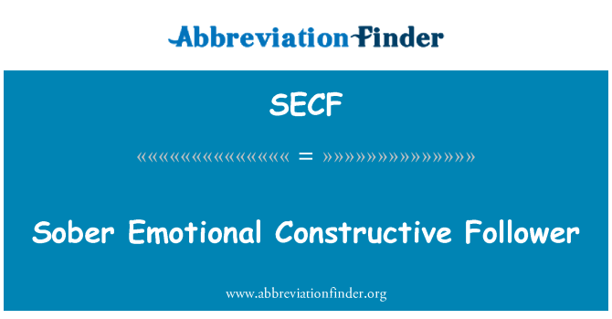 SECF: Νηφάλιος συναισθηματική εποικοδομητική οπαδός