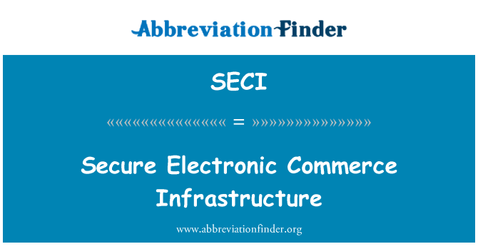 SECI: Infrastruktúra biztonságos elektronikus kereskedelem