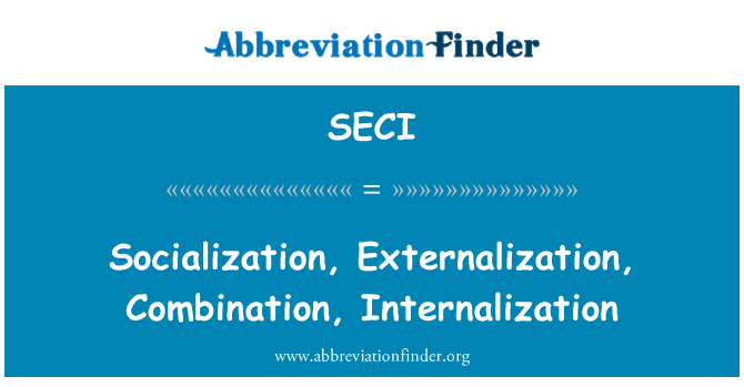 SECI: Cyfuniad broses o gymdeithasoli, Externalization, Internalization