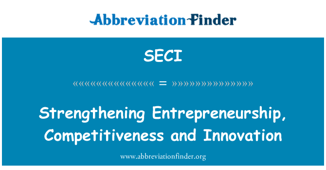 SECI: تقویت کارآفرینی، رقابت و نوآوری