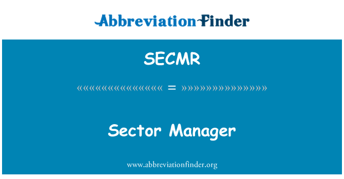 SECMR: Sektor manažer