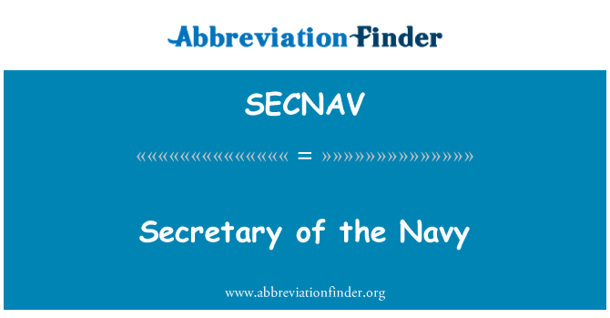 SECNAV: Segretarju ta the Marina